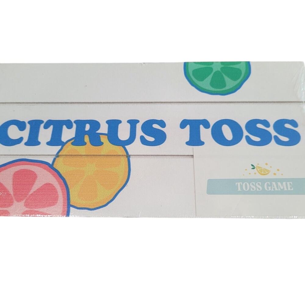 Citrus Toss Game, Target Bullseye Playground 6pc Lemon Toss Set w/ Wooden Crate